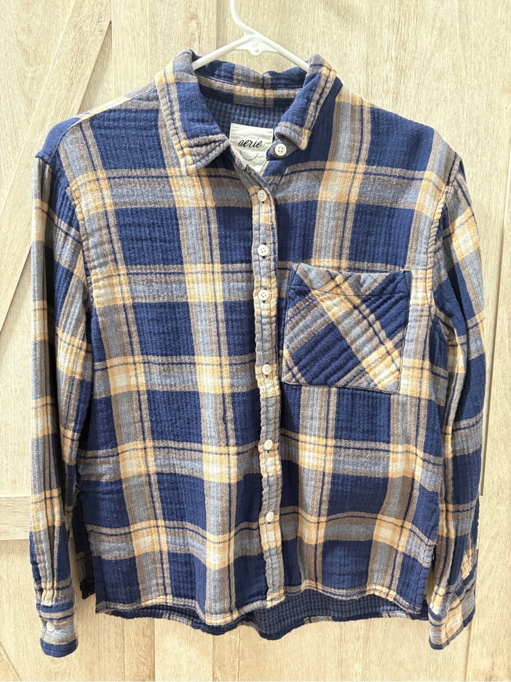 Aerie Plaid Button Down Flannel Shirt | XXS